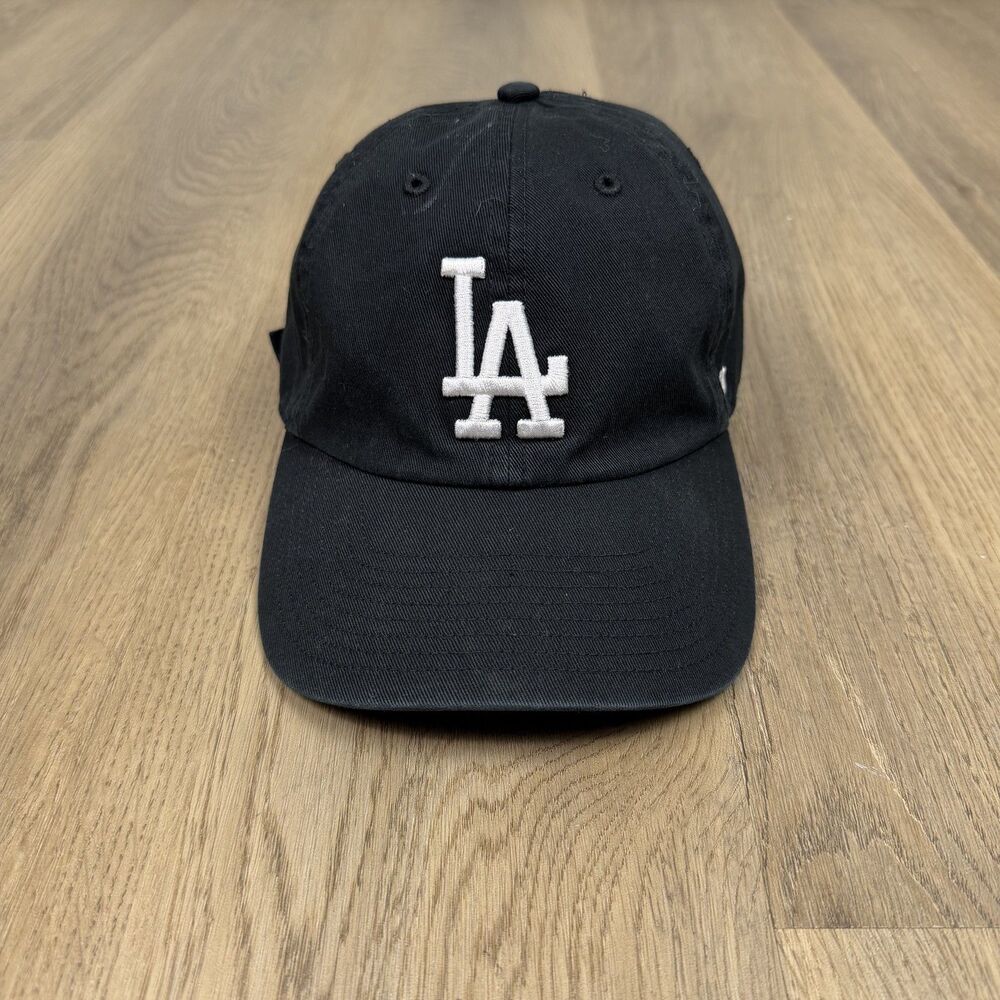 Los Angeles Dodgers Hat Cap Strap Back Mens One Size Black MLB Baseball 47 Brand